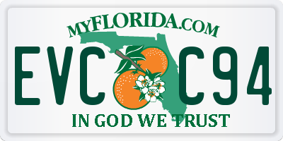 FL license plate EVCC94