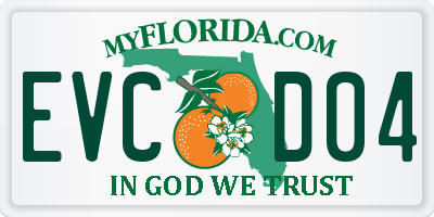 FL license plate EVCD04