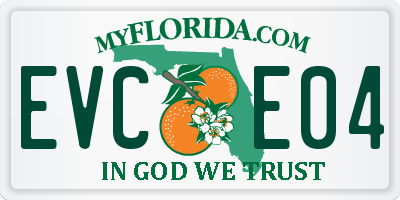 FL license plate EVCE04