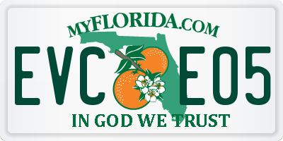 FL license plate EVCE05