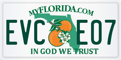 FL license plate EVCE07