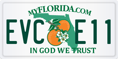 FL license plate EVCE11