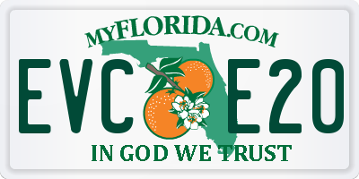 FL license plate EVCE20