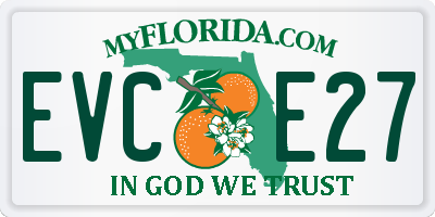 FL license plate EVCE27