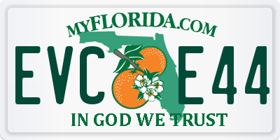 FL license plate EVCE44