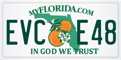 FL license plate EVCE48