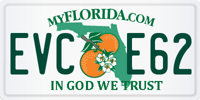 FL license plate EVCE62