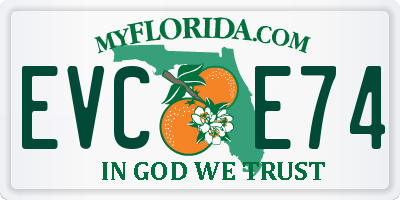 FL license plate EVCE74