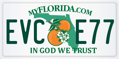 FL license plate EVCE77