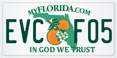 FL license plate EVCF05