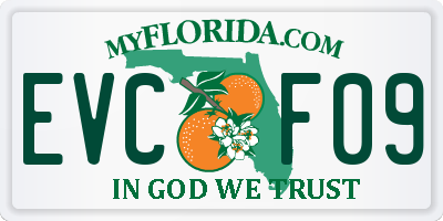 FL license plate EVCF09