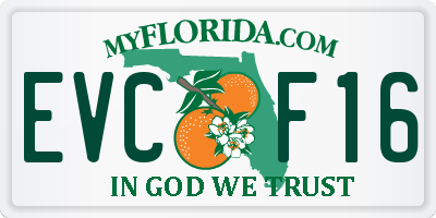 FL license plate EVCF16