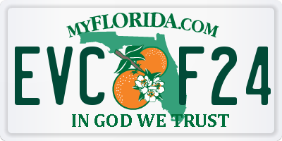 FL license plate EVCF24
