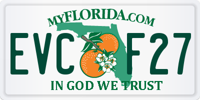 FL license plate EVCF27