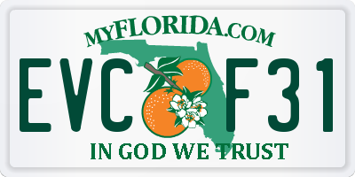 FL license plate EVCF31