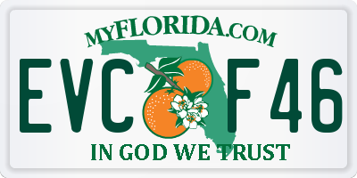 FL license plate EVCF46