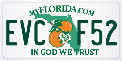 FL license plate EVCF52