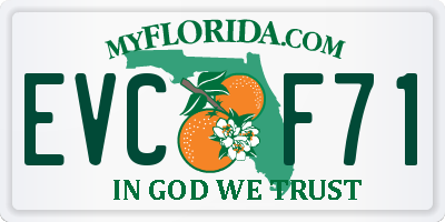 FL license plate EVCF71
