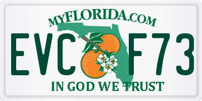 FL license plate EVCF73