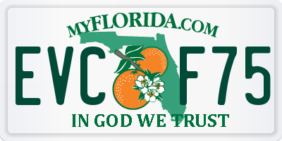 FL license plate EVCF75