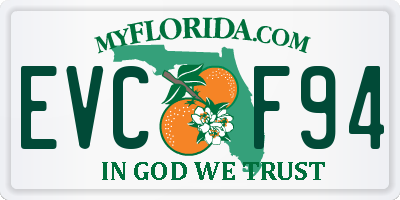 FL license plate EVCF94