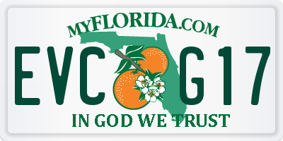 FL license plate EVCG17