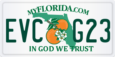 FL license plate EVCG23