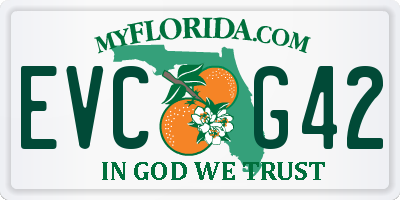 FL license plate EVCG42