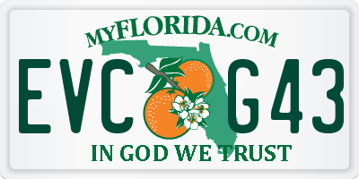 FL license plate EVCG43