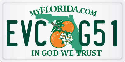 FL license plate EVCG51