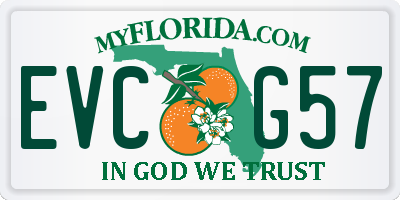 FL license plate EVCG57