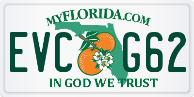 FL license plate EVCG62