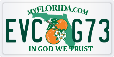 FL license plate EVCG73