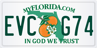 FL license plate EVCG74
