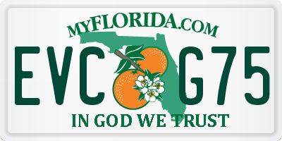FL license plate EVCG75