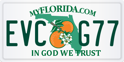 FL license plate EVCG77