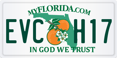 FL license plate EVCH17