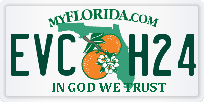 FL license plate EVCH24
