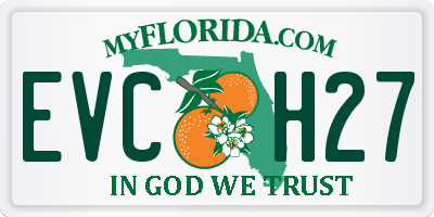 FL license plate EVCH27