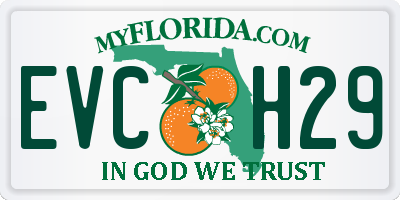 FL license plate EVCH29