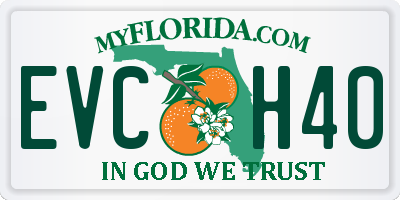 FL license plate EVCH40