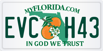 FL license plate EVCH43
