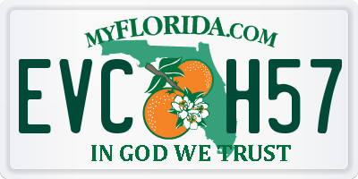 FL license plate EVCH57