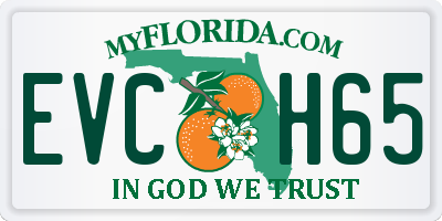 FL license plate EVCH65