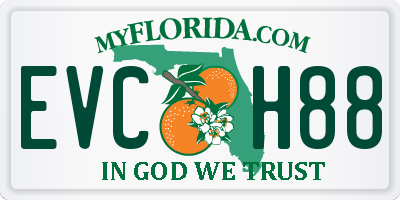 FL license plate EVCH88