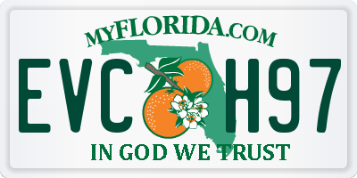 FL license plate EVCH97