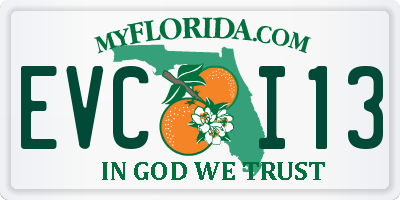 FL license plate EVCI13