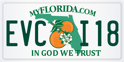 FL license plate EVCI18