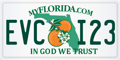 FL license plate EVCI23