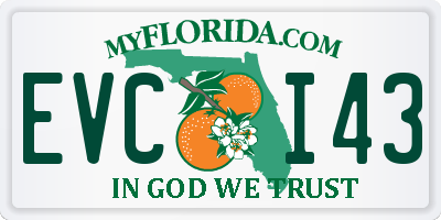 FL license plate EVCI43